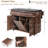 Kitchen Island with Trash Can Storage Cabinet, Kitchen Cart with Drop Leaf, Spice Rack, Towel Rack and Drawer, Rolling Kitchen Island on Wheels with Adjustable Shelf-1754060873