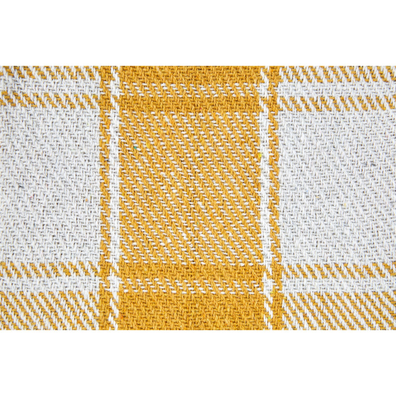 Allardt Hand Woven Throw Blanket, 178cm W x 254cm L, Ochre