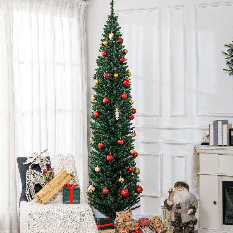 Arbre de Noël artificiel 8 pi HOMcom, H 8 pi, Vert
