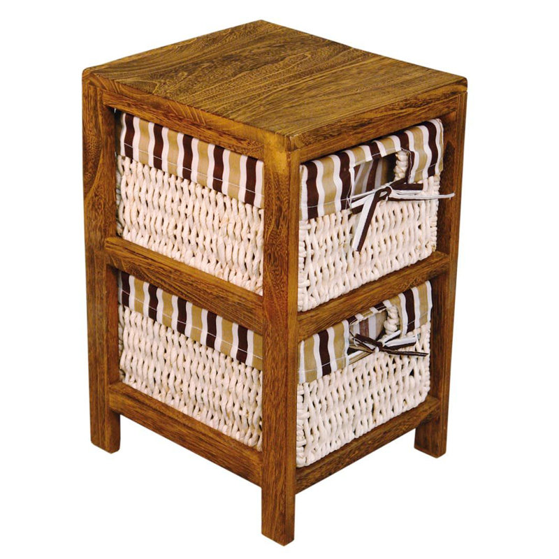 Freestanding Bathroom Storage, Dark Wood