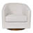 31.3'' Wide Upholstered Swivel Barrel Chair With Wood Base