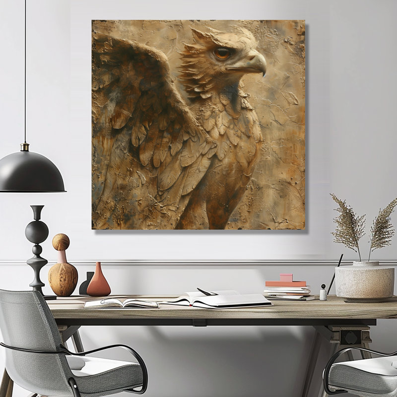 Fierté gryphon brune - créature Mythique, Toile tendue, H 30 po x l 30 po