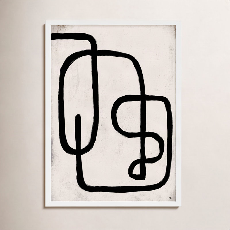 Linework 2 Painting by StudioM, 20" H x 14" W x 1.25" D, White Framed Paper