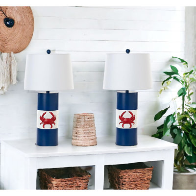Lampes de table côtières 31 "avec abat-jour empire Bandoo