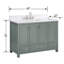 Meuble-lavabo simple 48 po avec plateau Souther-212180643-261614285-212178500