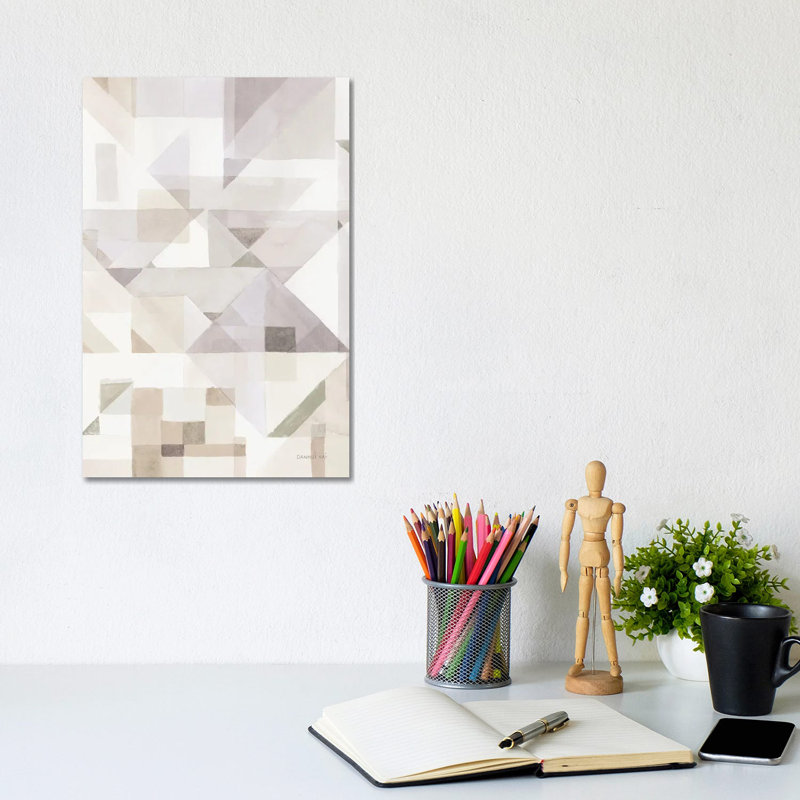 Try Angles III Neutral Sage by Danhui Nai - Wrapped Canvas Gallery-Wrapped Canvas Giclée, 20.32 cm H x 30.48 cm W