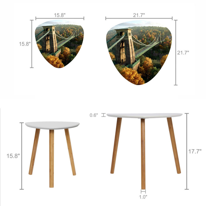 Ensemble de 2 tables basses gigognes Triangle