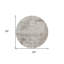 Tapis d'intérieur rond lavable abstrait beige et gris 8 pi HomeRoots