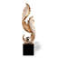 Objet décoratif en bois fabriqué en résine et verre blanc-1106963244