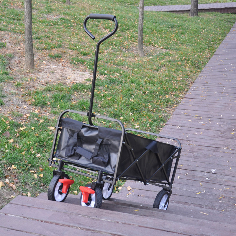 Chariot de plage pliable, Noir