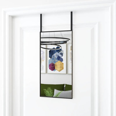 Jerl Metal;Glass Flat Wall Mirror