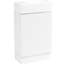 Meuble-lavabo 18,6 po avec lavabo, armoire blanche, tablette en céramique et porte-papier hygiénique, montage à gauche ou à droite Modern & Position Choice Plus-120659057