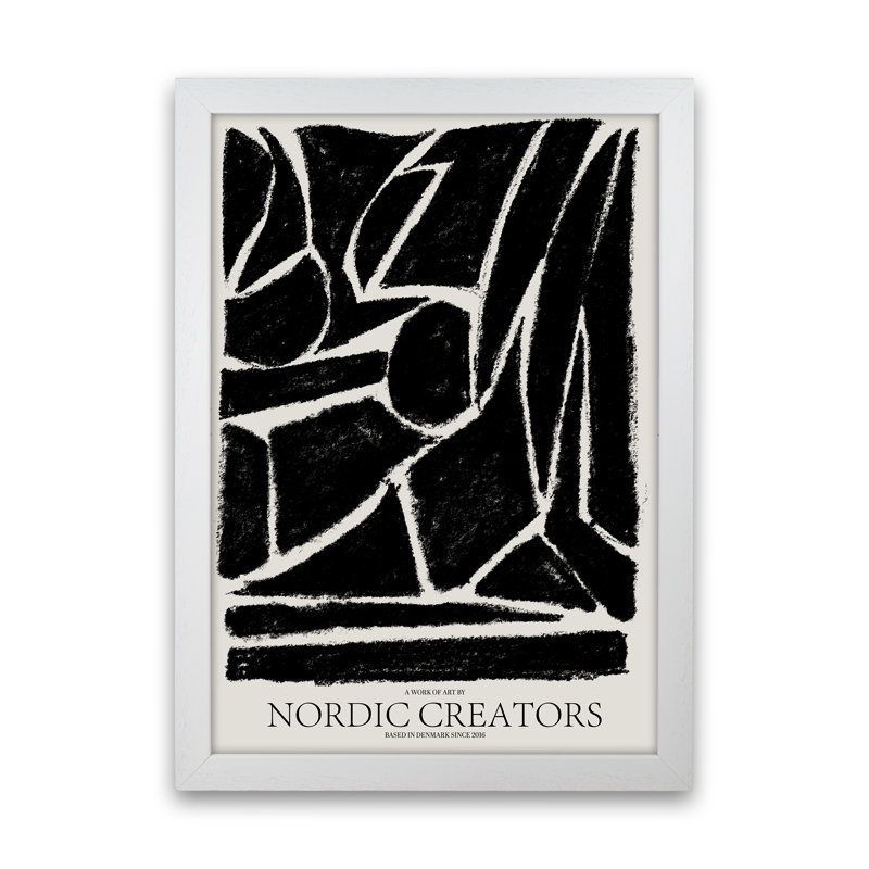 Things Fall Apart - Black - Wrapped Canvas Print, 84.01cm H x 59.4cm W x 3cm D, White Framed