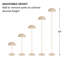 Lampe d'intérieur / extérieur à DEL à intensité réglable et réglable en hauteur à champignon réglable en métal 59 po Laurel-133936861
