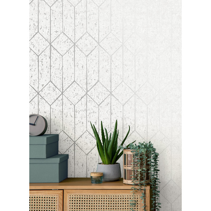 Rouleau de papier peint L 33 pi x l 20,5 po Onya, Blanc