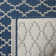 Joyner Looped/Hooked Navy/Beige Indoor/Outdoor Rug
