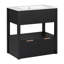 Meuble-lavabo simple 30 po avec plateau en bois massif Kyrun-985592790
