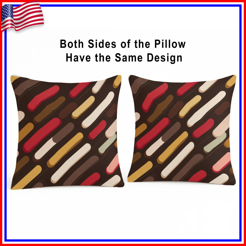 Coussin Diagonal Stripes, 16 x 16 inches