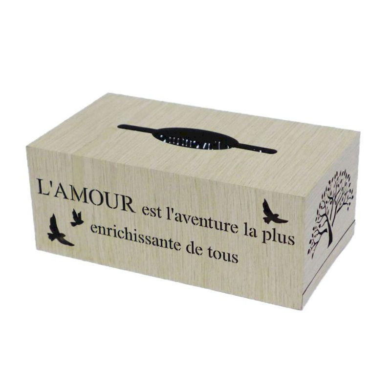 Couvre-boîte de mouchoirs l’amour est l’aventure la plus enrichissante de tous