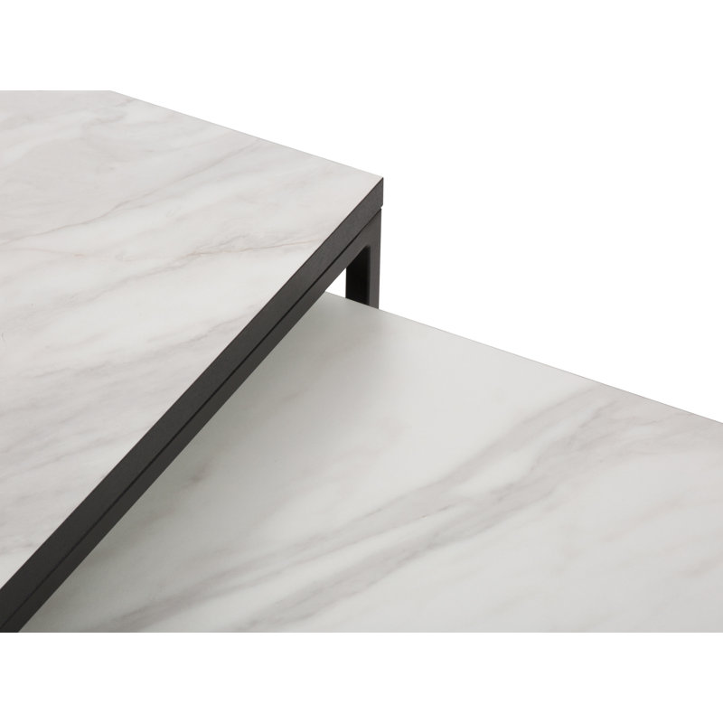Autryville Sled Coffee Table, White Venato