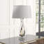 Amber Twist Lamp w/Silk Shade
