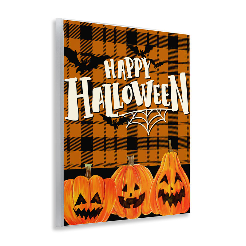 «Halloween Jack-o-Lanterns» sur plaque à carreaux, par Kim Allen