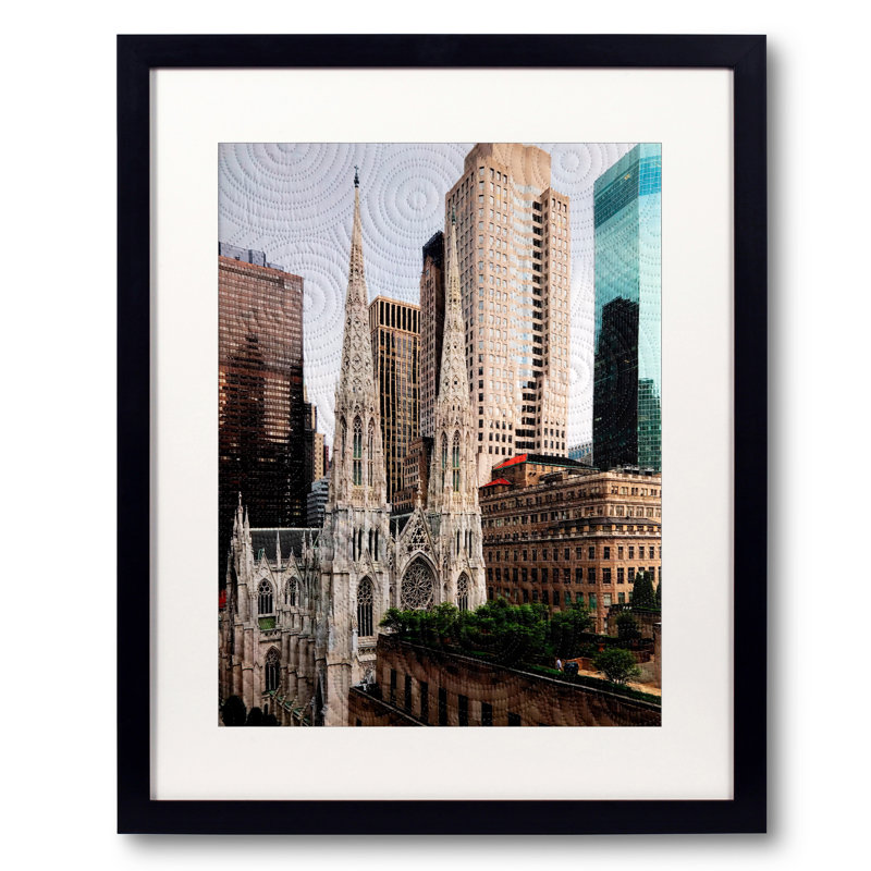 St. Patrick's Cathedral Print by Marilyn Henrion, Black Framed Paper, 21.25" H x 17.25" W