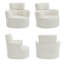 Fauteuil d'appoint pivotant en tonneau berbère avec appui-tête réglable-626868864