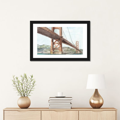 " Iconic Watercolor Bridge III " by Ethan Harper
