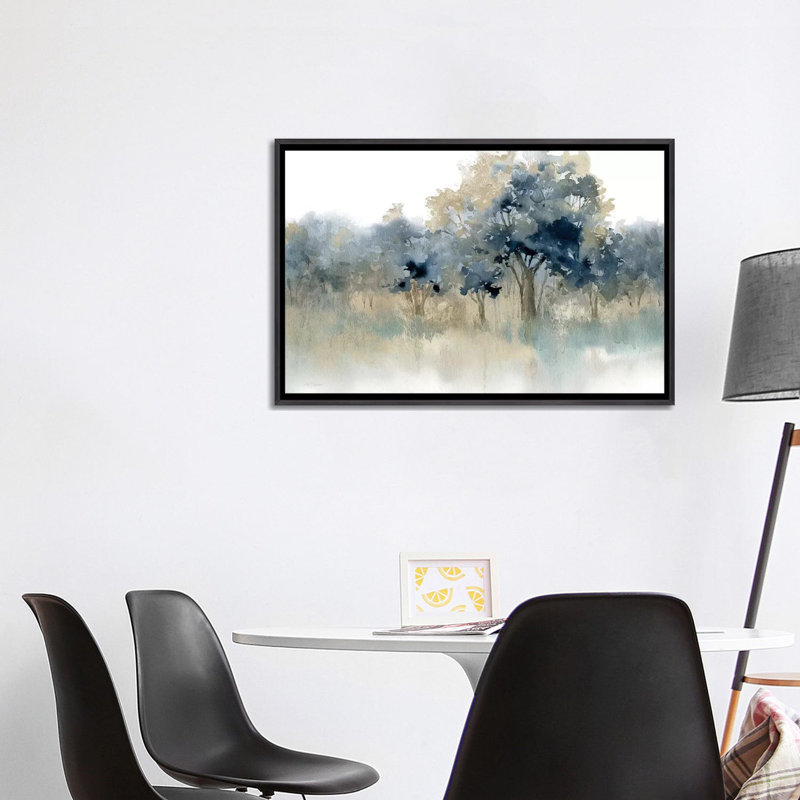 «Water's Edge II» par Carol Robinson, reproduction sur toile tendue, H 26 po x l 40 po x P 1 po, Encadrement noir décoloré
