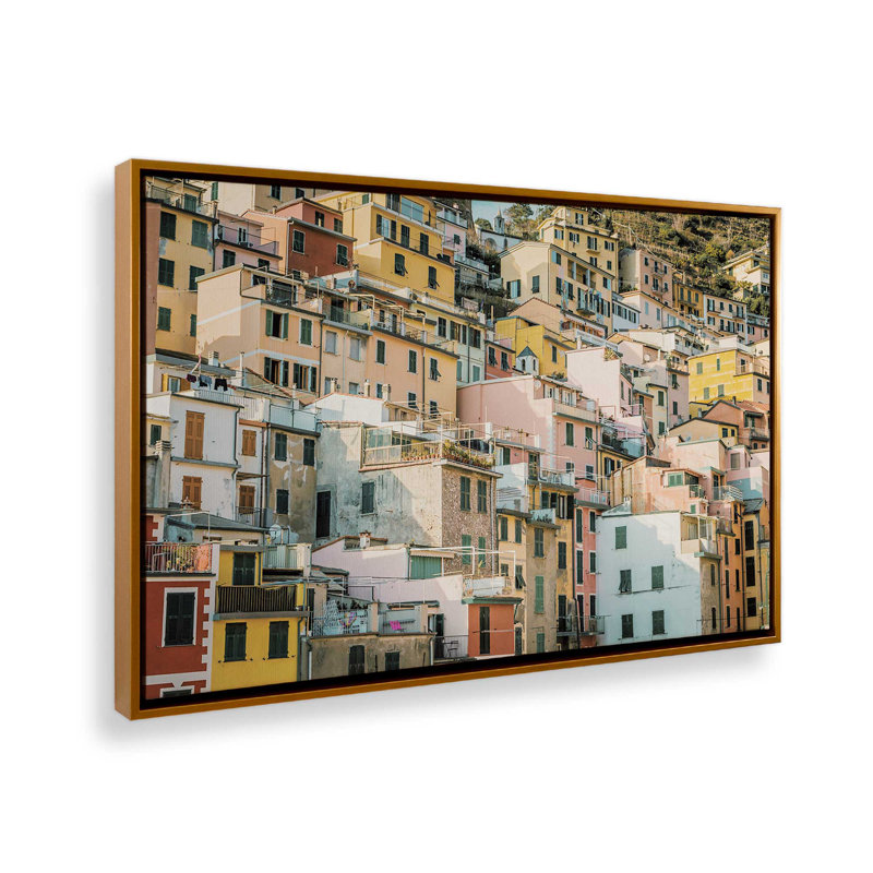 Impression sur toile Hillside Palette, Cadre doré poli, H 8,75 po x l 12,75 po x P 1,75 po