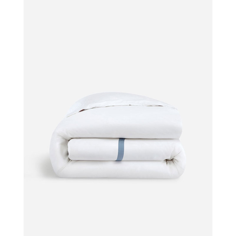 Frame Duvet Cover, King Duvet Cover, White/Denim