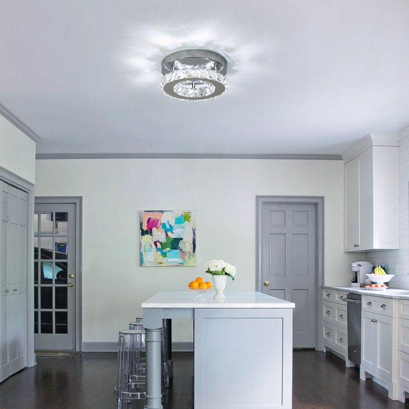 Plafonnier rond en cristal