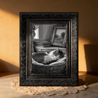 11" x 14" Black 1PC Vintage Style Picture Frame for Travel Memory Display