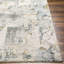 Tapis abstrait en polyester tissé à la machine à motif abstrait olive / turquoise / beige-973751903