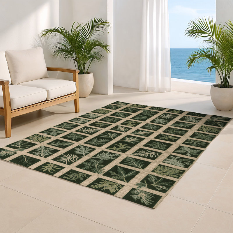 Tapis d'intérieur et d'extérieur vert Nature