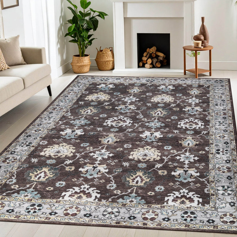 Tapis d'intérieur 100% floral Flara, Rectangle 12 pi x 15 pi
