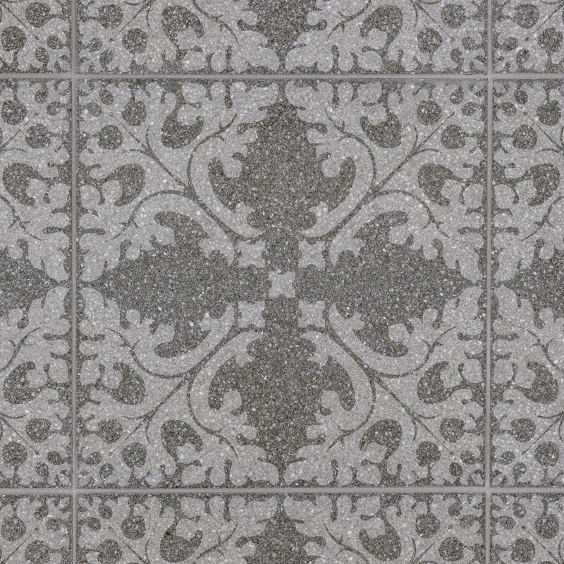 Farnese Molise 11.5" x 11.5" Porcelain Patterned Wall & Floor Tile, Grafito