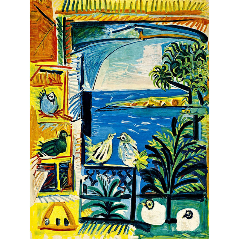 Studio (Pigeons) (Velazquez), H 24 po x l 18 po