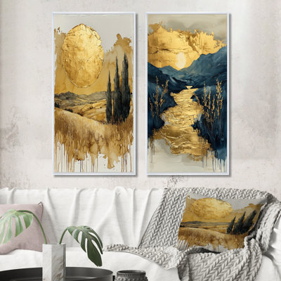 «Istanbul Gold Cappadocian Sunrise I», ensemble d'art mural 2 pièces