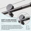 Porte de douche coulissante simple sans cadre de 46 à 48 po x H 76 po, verre trempé épais de 8 mm avec mécanisme de fermeture en douceur-129387840