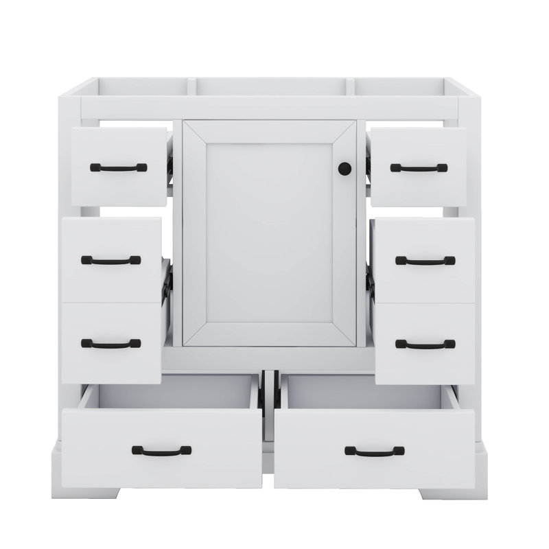 Tablette réglable pour meuble-lavabo moderne 36 po, Blanc