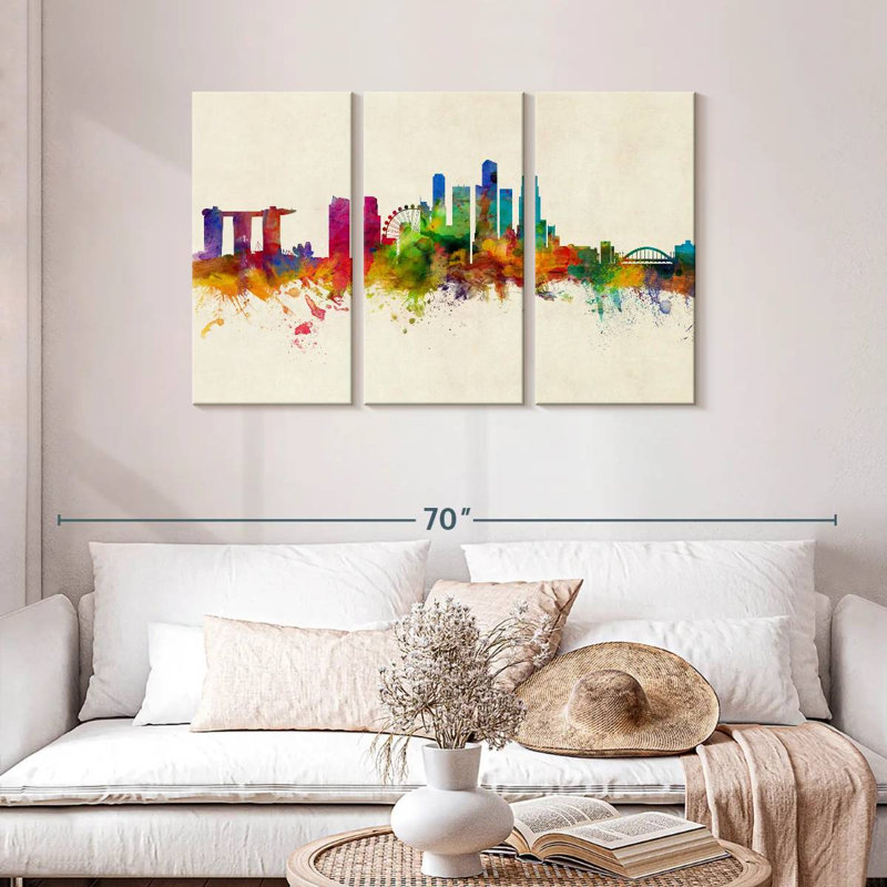 Rorry Singapore Skyline I, 28" H x 45" W