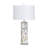31" Crystal Table Lamp With White Shade