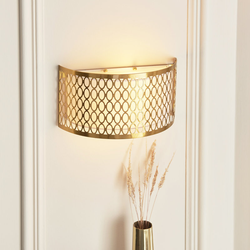 Erika 2 light Wall Light effect plate, Gold