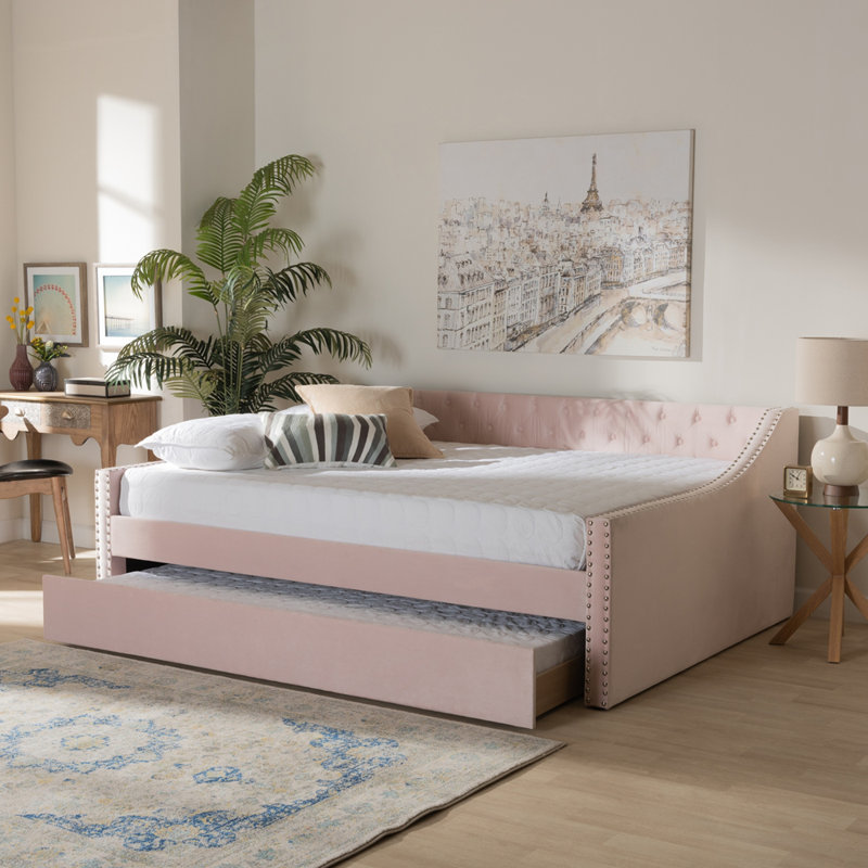 Kylah Upholstered Daybed, Queen, Pink
