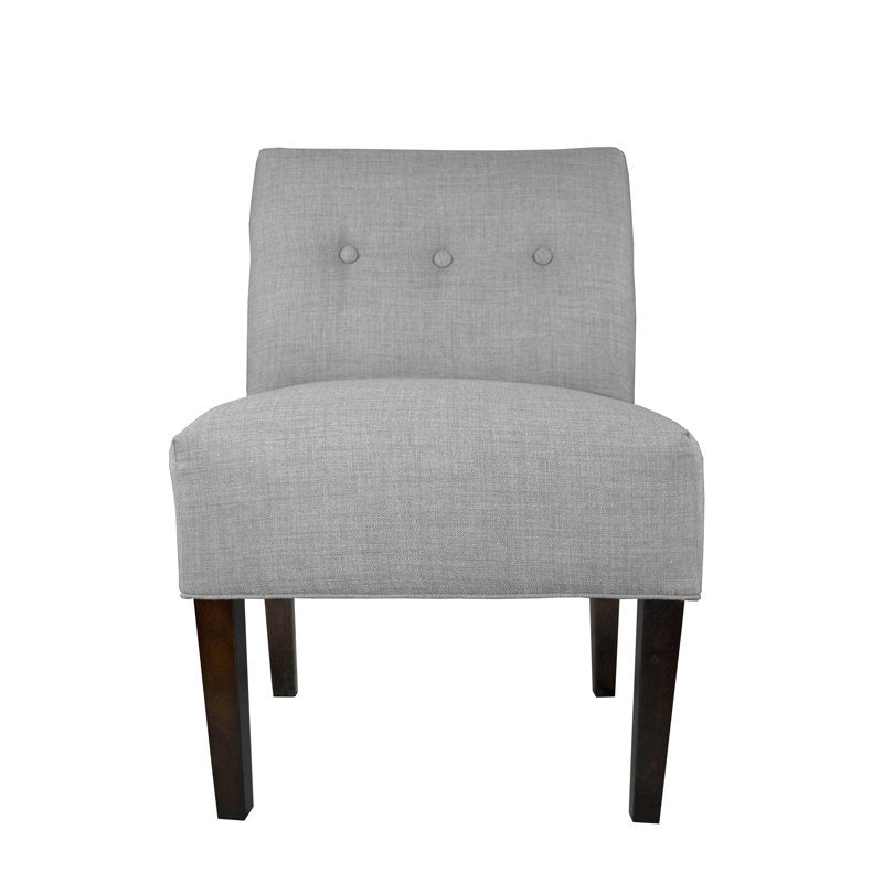 Fauteuil de chambre capitonné Brannan, Gris