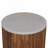 Furniture Solid Wood Fluted Marble Side Table