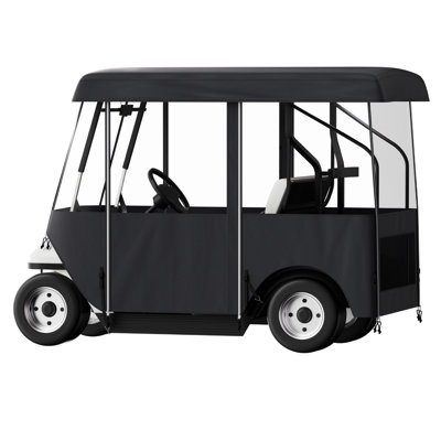Golf Cart Enclosure 86'', 4-Person Golf Cart Cover, 4-Sided Fairway Deluxe, 300D Waterproof Driving Enclosure With Transparent Windows, Fit For 4-Seat EZGO, Club Car, Yamaha Carts
