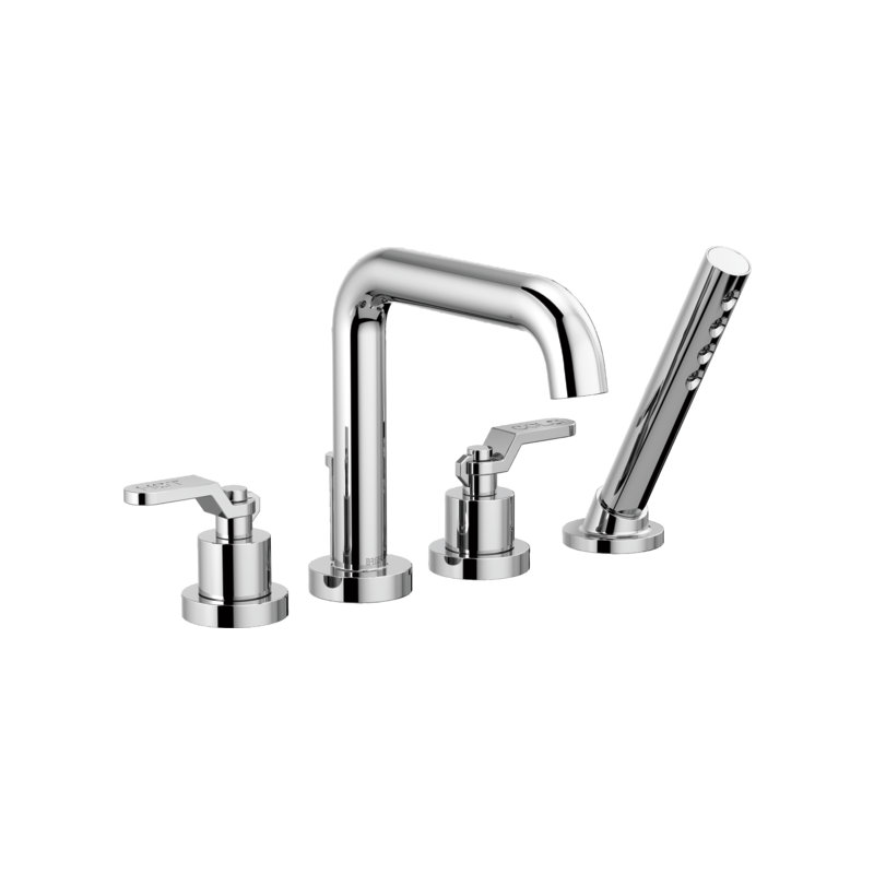 Litze® Roman Tub Faucet, Industrial Lever, Chrome